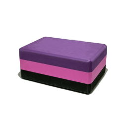 Блок для йоги трехцветный премиум в коробке 3DBLOCK 