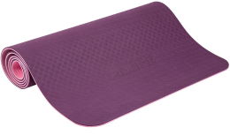 Коврик для йоги и фитнеса PROFI-FIT, 6 мм, ПРОФ (фиолетовый-розовый)